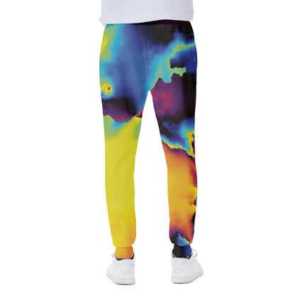 Psychedelic Acid Print Scuba Joggers