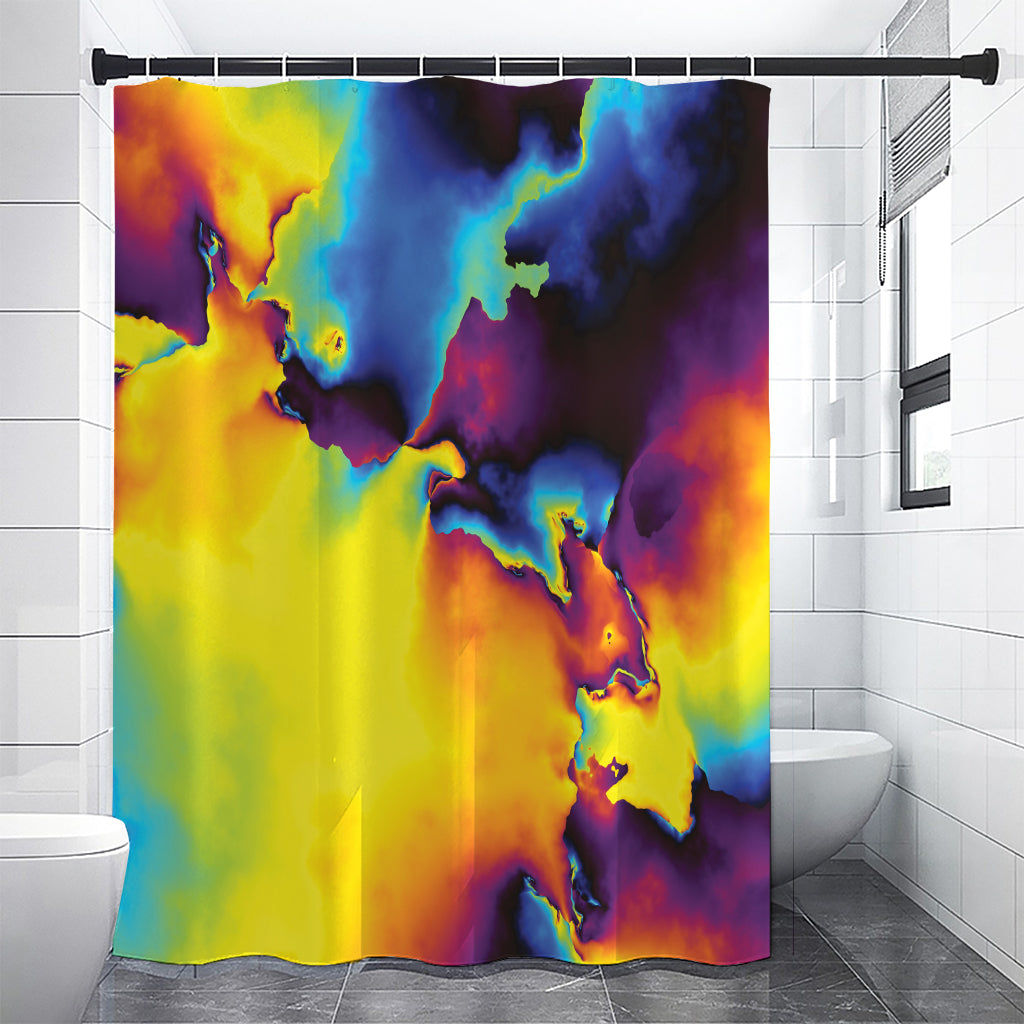 Psychedelic Acid Print Shower Curtain