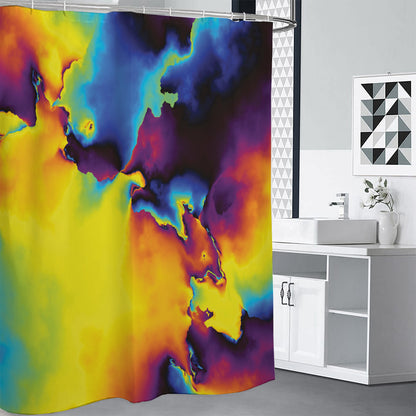 Psychedelic Acid Print Shower Curtain