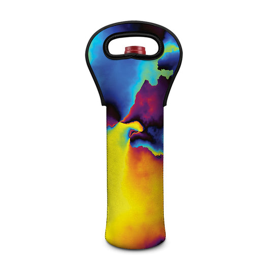 Psychedelic Acid Print Single Neoprene Wine Tote