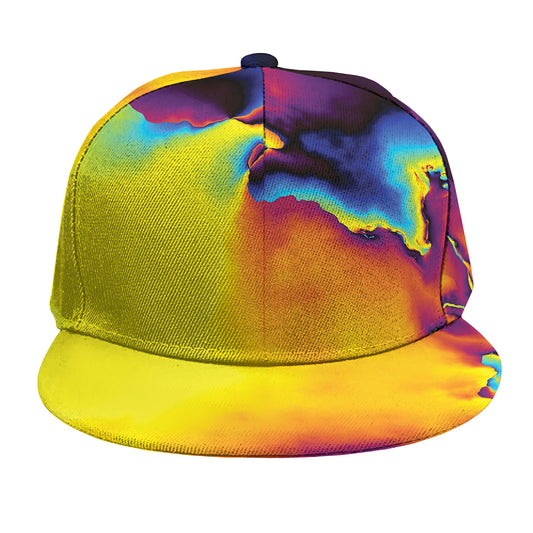 Psychedelic Acid Print Snapback Cap
