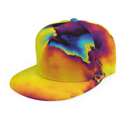 Psychedelic Acid Print Snapback Cap