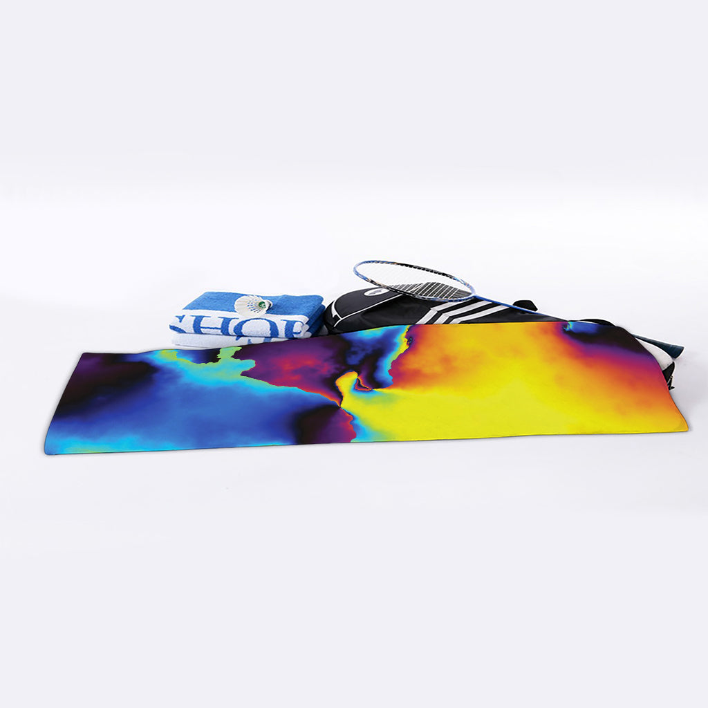 Psychedelic Acid Print Sports Towel