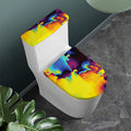 Psychedelic Acid Print Toilet Lid And Tank Cover Set