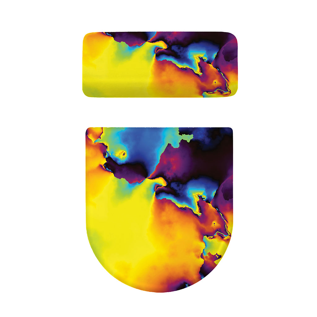 Psychedelic Acid Print Toilet Lid And Tank Cover Set