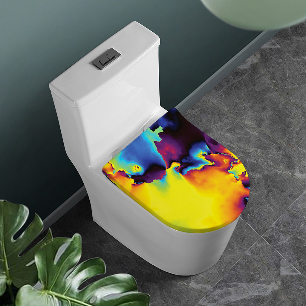 Psychedelic Acid Print Toilet Lid Cover