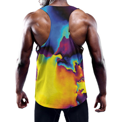 Psychedelic Acid Print Training Tank Top