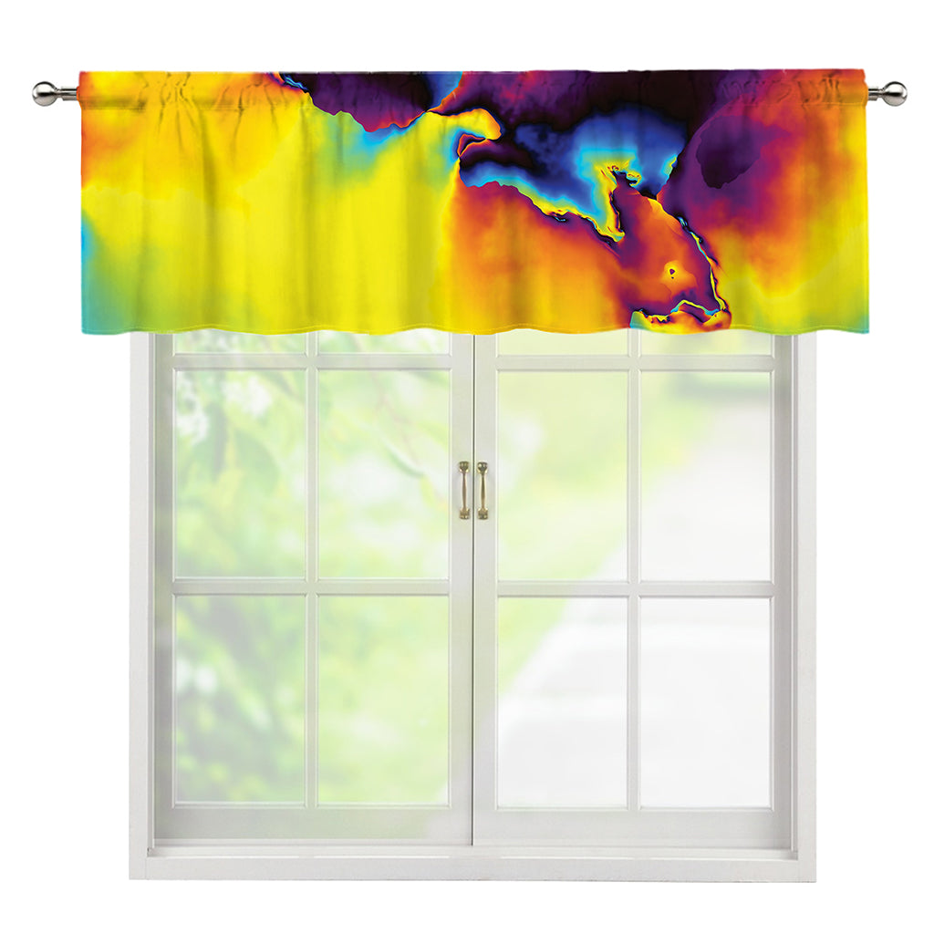 Psychedelic Acid Print Window Valance
