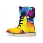 Psychedelic Acid Print Winter Boots
