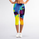 Psychedelic Acid Print Women's Capri Leggings