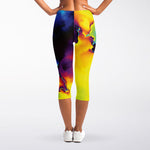 Psychedelic Acid Print Women's Capri Leggings