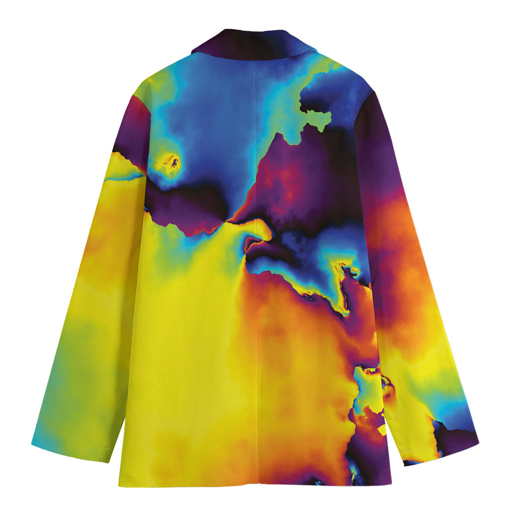 Psychedelic Acid Print Women's Cotton Blazer
