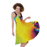 Psychedelic Acid Print Women's Sleeveless Dress