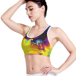 Psychedelic Acid Print Women's Sports Bra