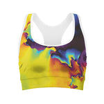 Psychedelic Acid Print Women's Sports Bra