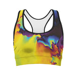 Psychedelic Acid Print Women's Sports Bra