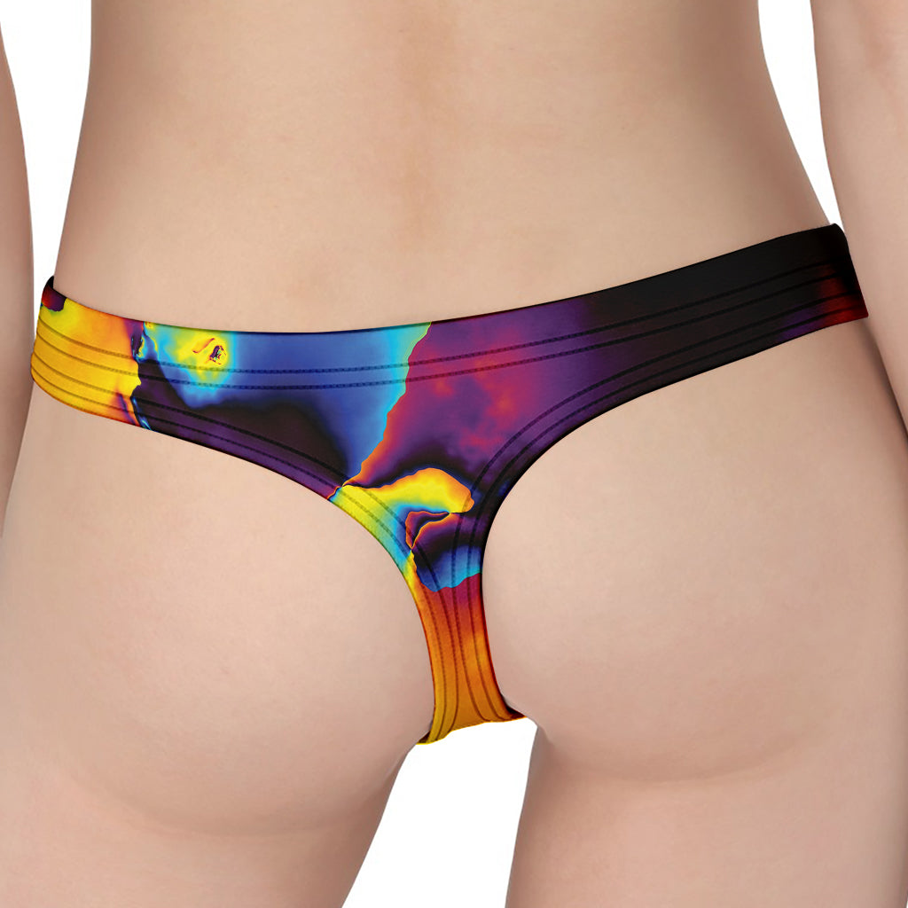 Psychedelic Acid Print Women's Thong