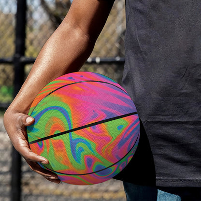 Psychedelic Bubble Print Basketball