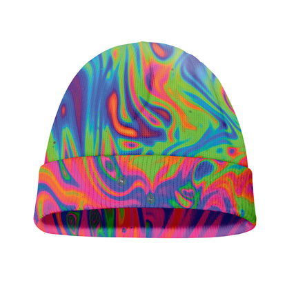 Psychedelic Bubble Print Beanie
