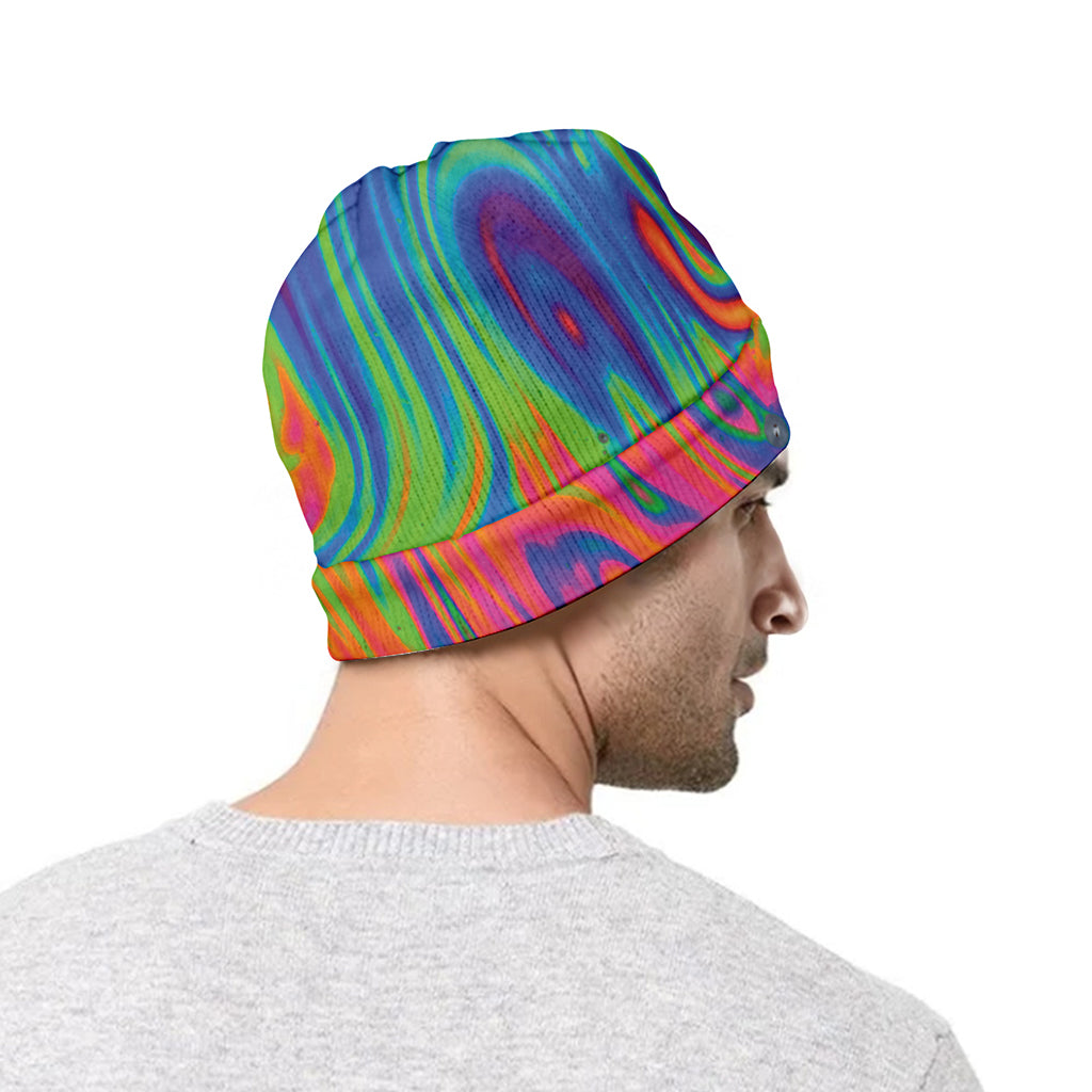 Psychedelic Bubble Print Beanie