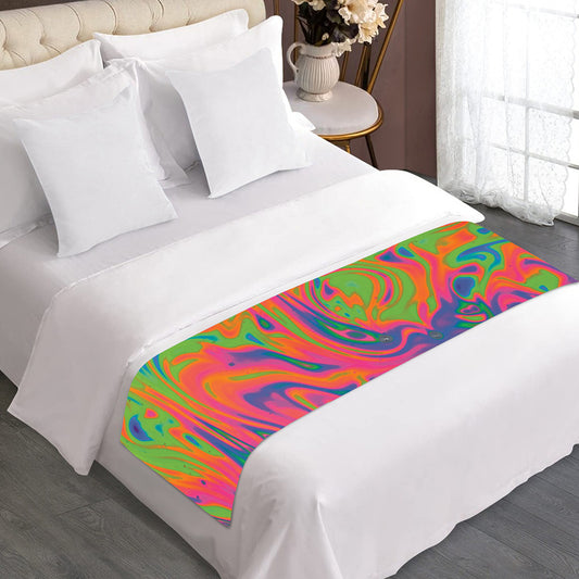 Psychedelic Bubble Print Bed Runner