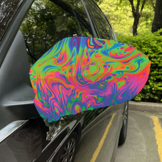 Psychedelic Bubble Print Car Side Mirror Covers