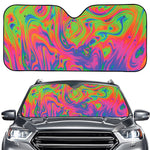 Psychedelic Bubble Print Car Windshield Sun Shade