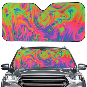 Psychedelic Bubble Print Car Windshield Sun Shade