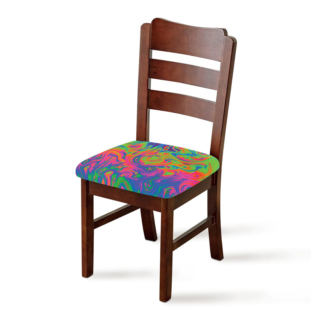 Psychedelic Bubble Print Chair Cushion Cover