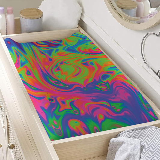 Psychedelic Bubble Print Changing Pad Cover