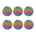 Psychedelic Bubble Print Coaster Set