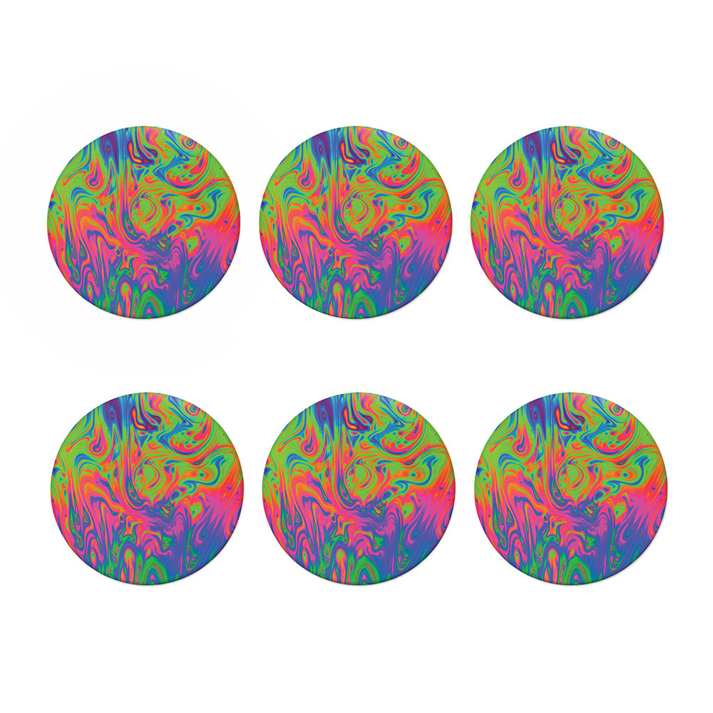 Psychedelic Bubble Print Coaster Set