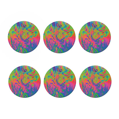 Psychedelic Bubble Print Coaster Set