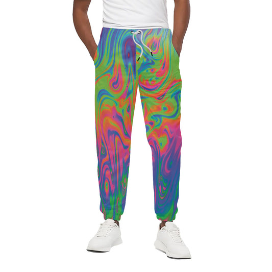 Psychedelic Bubble Print Cotton Pants