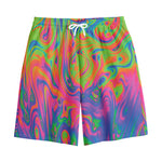 Psychedelic Bubble Print Cotton Shorts