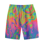 Psychedelic Bubble Print Cotton Shorts