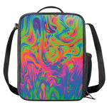 Psychedelic Bubble Print Crossbody Lunch Bag