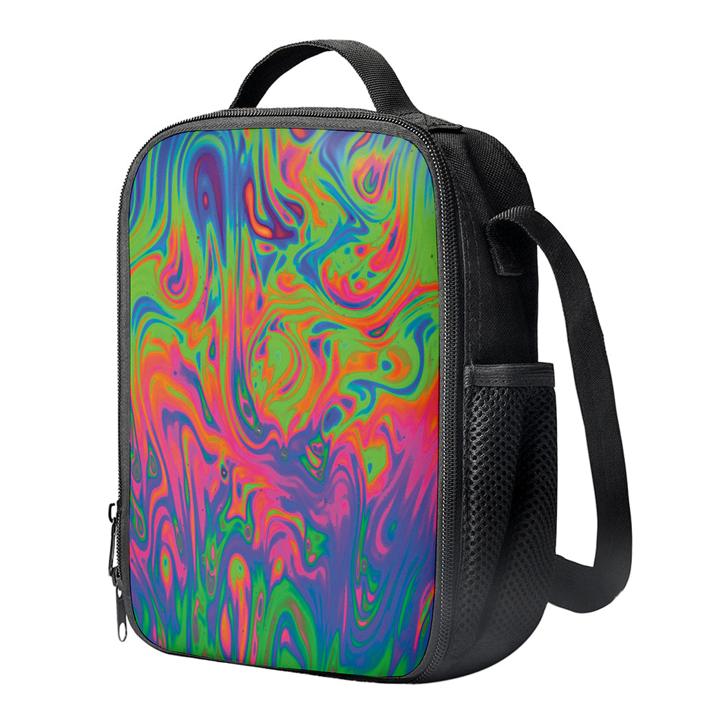 Psychedelic Bubble Print Crossbody Lunch Bag