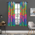 Psychedelic Bubble Print Grommet Curtain Panels