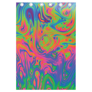 Psychedelic Bubble Print Curtain