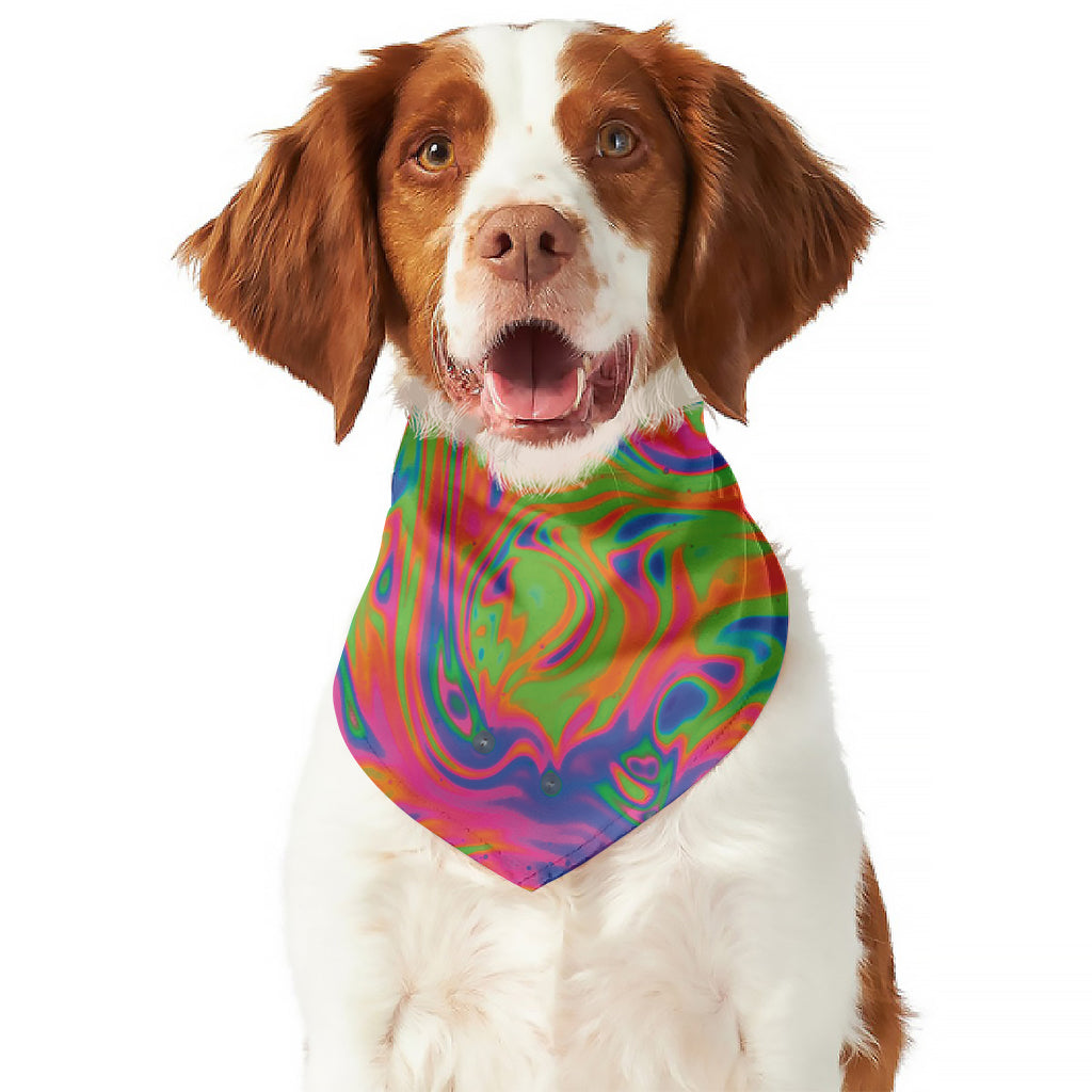 Psychedelic Bubble Print Dog Bandana