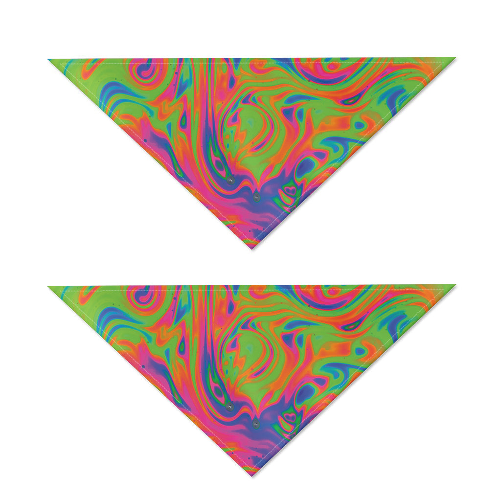 Psychedelic Bubble Print Dog Bandana