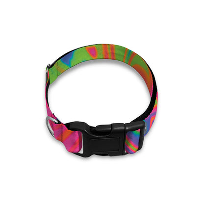 Psychedelic Bubble Print Dog Collar