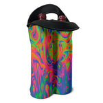 Psychedelic Bubble Print Double Neoprene Wine Tote
