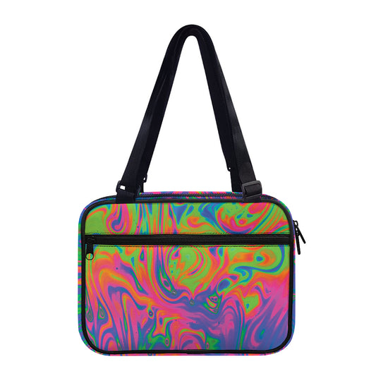 Psychedelic Bubble Print Double Strap Bible Bag