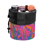 Psychedelic Bubble Print Drawstring Makeup Bag
