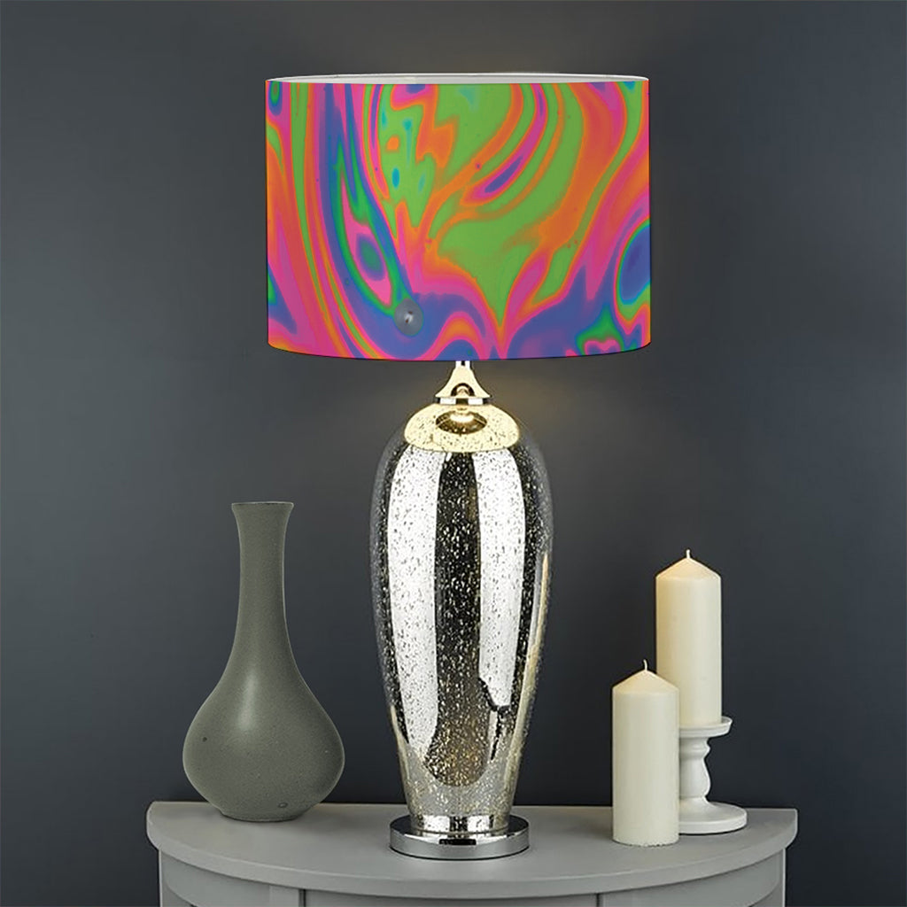 Psychedelic Bubble Print Drum Lamp Shade