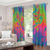 Psychedelic Bubble Print Extra Wide Grommet Curtains