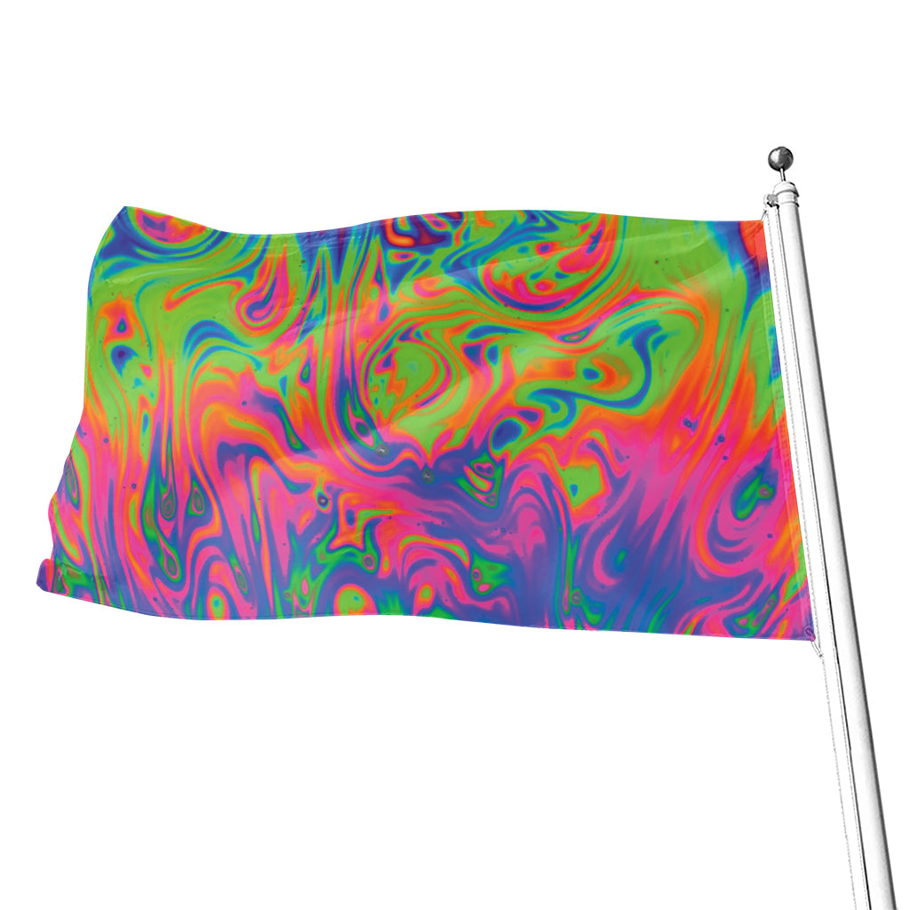 Psychedelic Bubble Print Flag