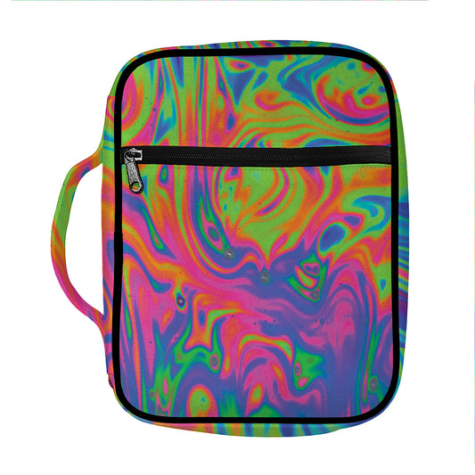 Psychedelic Bubble Print Front Pocket Bible Bag